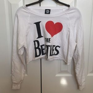 Cropped Beatles sweatshirt
